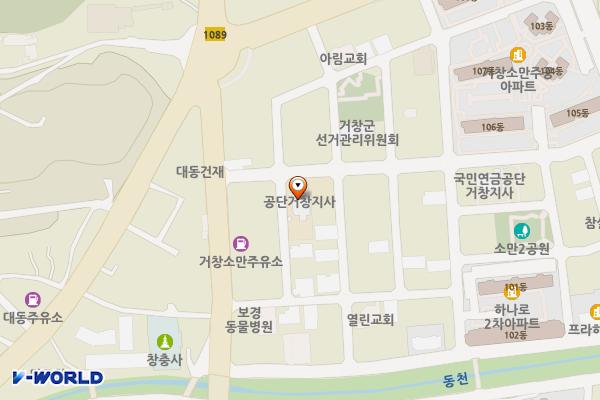 국민건강보험공단 거창지사 위치 지도 — 경상남도 거창군 거창읍 소만3길 14 (대동리, 국민건강보험공단)