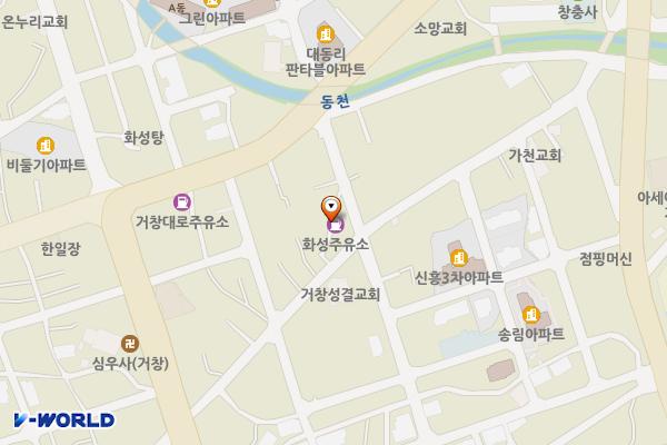 화성주유소화장실 위치 지도 — 경상남도 거창군 거창읍 중앙로1길 99