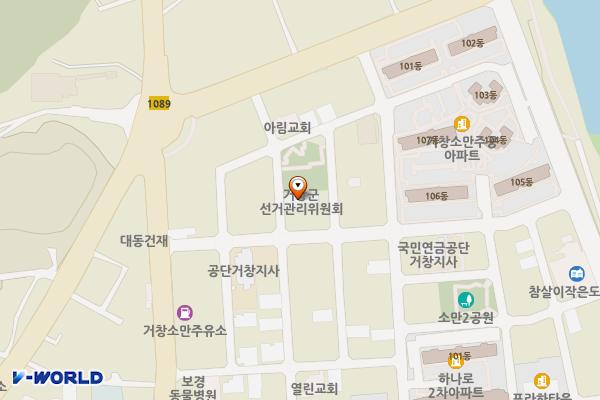거창군선거관리위원회 화장실 위치 지도 — 경상남도 거창군 거창읍 소만3길 27 (대동리, 거창군선거관리위원회)