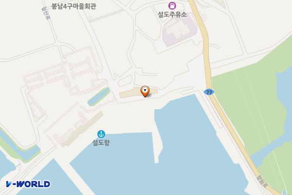 설도항 제1주차장 위치 지도 — 전라남도 영광군 염산면 봉남리695-16