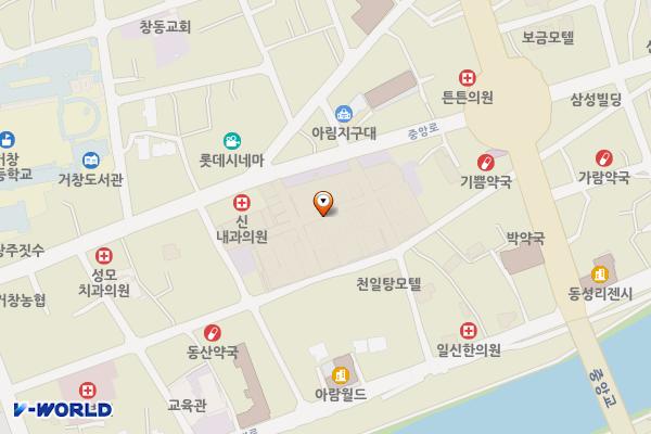 거창시장화장실(동편) 위치 지도 — 경상남도 거창군 거창읍 중앙로 140