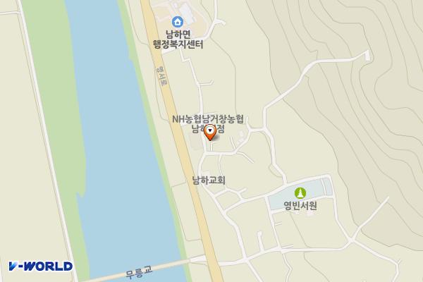 남하농협화장실 위치 지도 — 경상남도 거창군 남하면 무릉1길 41
