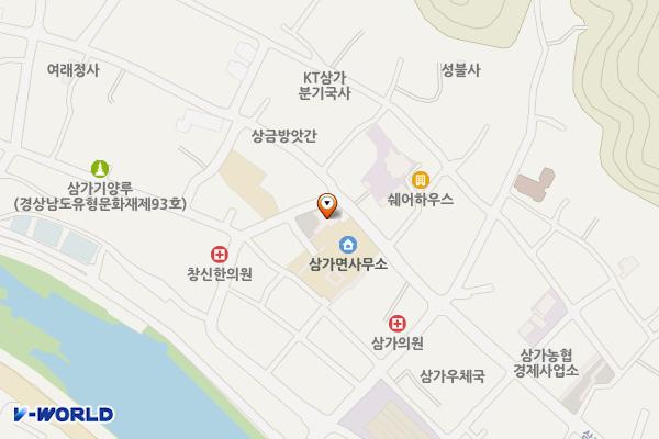 삼가정류소화장실 위치 지도 — 경상남도 합천군 삼가면 삼가1로 76