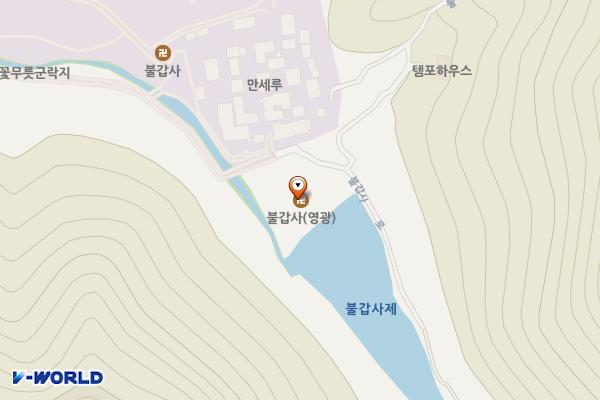 불갑관광단지 제3주차장 위치 지도 — 전라남도 영광군 불갑면 모악리 408-2