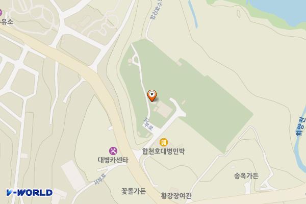체육공원화장실 위치 지도 — 경상남도 합천군 대병면 서부로 1982-18