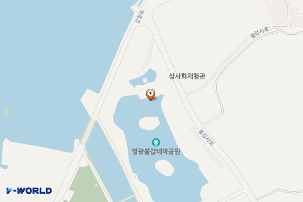 불갑저수지 테마공원주차장 위치 지도 — 전라남도 영광군 불갑면 금계리627-12
