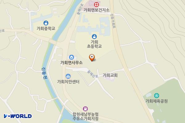 가회초등학교 본관동 위치 지도 — 경상남도 합천군 가회면 황매산로 58-2, 가회초등학교
