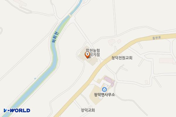 합천동부농협 청덕지점 위치 지도 — 경상남도 합천군 청덕면 동부로 1759
