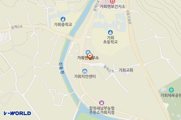 가회면사무소 위치 지도 — 경상남도 합천군 가회면 황매산로 52