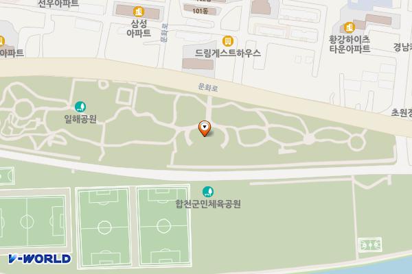 일해공원 야외무대 화장실 위치 지도 — 경상남도 합천군 합천읍 문화로 34