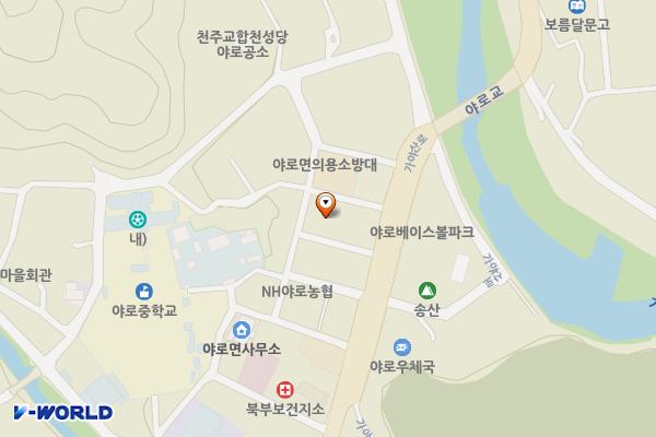 야로시장화장실 위치 지도 — 경상남도 합천군 야로면 시장길 7-3