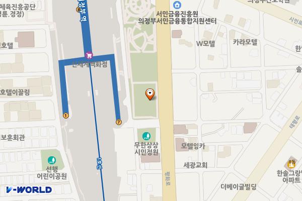 의정부역(환승) 위치 지도 — 경기도 의정부시 의정부동 162-3