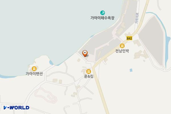 가마미해수욕장 입구 공용주차장 위치 지도 — 전라남도 영광군 홍농읍 계마리 880-1