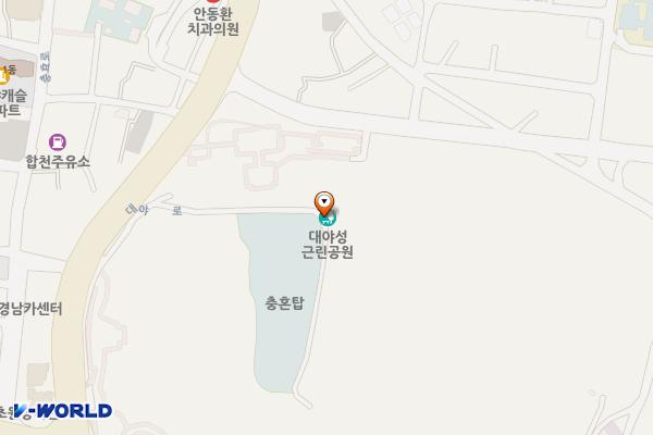 충혼탑화장실 위치 지도 — 경상남도 합천군 합천읍 대야로 818