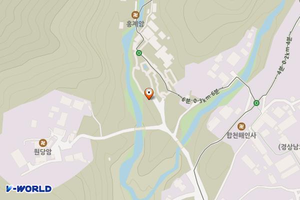 용탑선원 화장실 위치 지도 — 경상남도 합천군 가야면 치인리 산 3