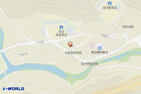 합천농협 묘산지점 위치 지도 — 경상남도 합천군 묘산면 묘산로 157-3