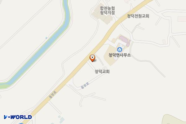 청덕우체국 위치 지도 — 경상남도 합천군 청덕면 동부로 1748