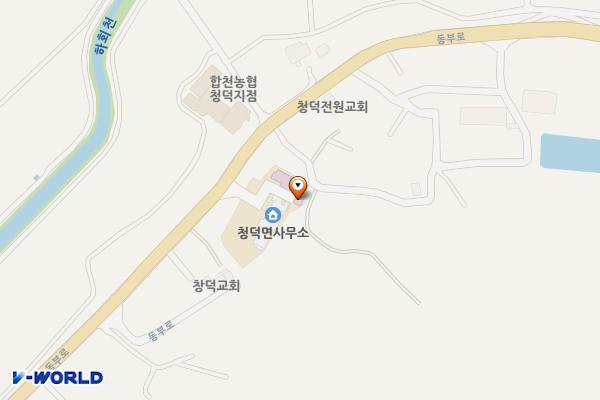 청덕면사무소 위치 지도 — 경상남도 합천군 청덕면 동부로 1754