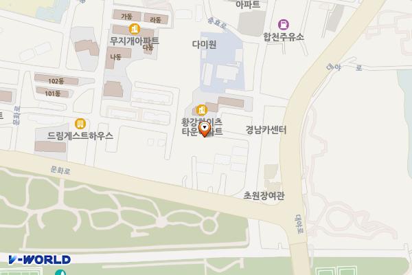 일해공원 관리실 화장실 위치 지도 — 경상남도 합천군 합천읍 합천리 896-15