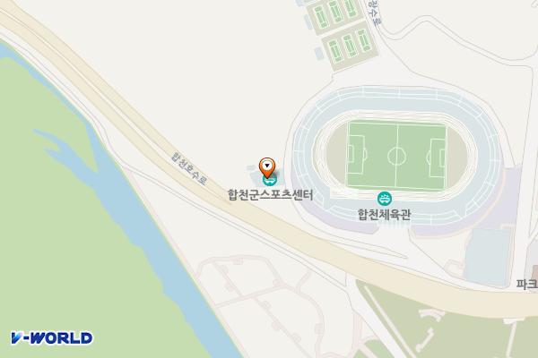 합천군스포츠센터 위치 지도 — 경상남도 합천군 합천읍 장수로 1-2