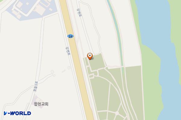 황강생태공원1 위치 지도 — 경상남도 합천군 합천읍 합천리 20-3