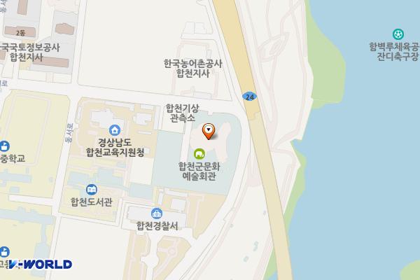 문화예술회관화장실 위치 지도 — 경상남도 합천군 합천읍 황강체육공원로 93