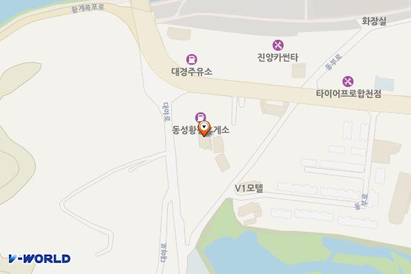 ㈜동성황강휴게소 위치 지도 — 경상남도 합천군 대양면 대야로 746