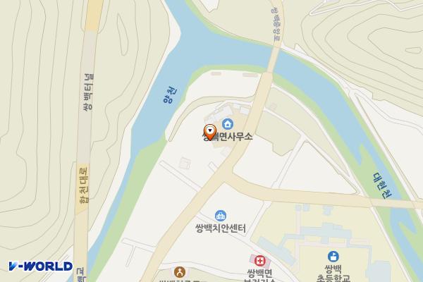 쌍백면사무소 위치 지도 — 경상남도 합천군 쌍백면 쌍백중앙로 63