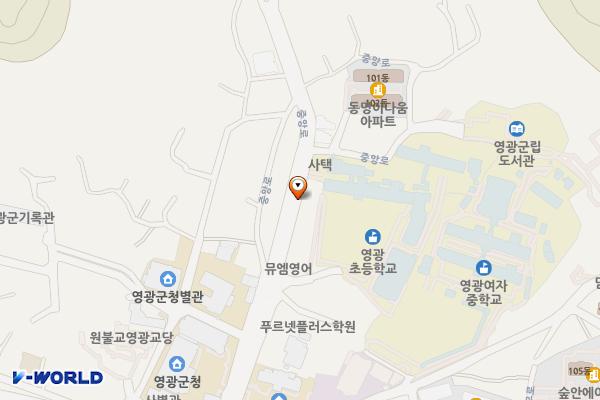 영광초등학교 앞 포켓주차장 위치 지도 — 전라남도 영광군 영광읍 무령리 289-3
