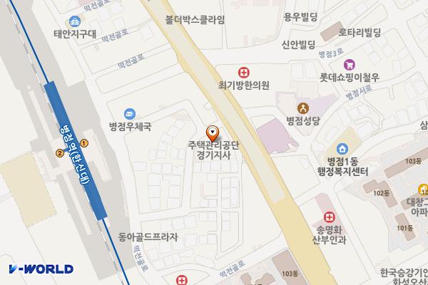 병점제일타운 위치 지도 — 경기도 화성시 병점구 경기대로 1025-5 (병점동, 병점제일타운)
