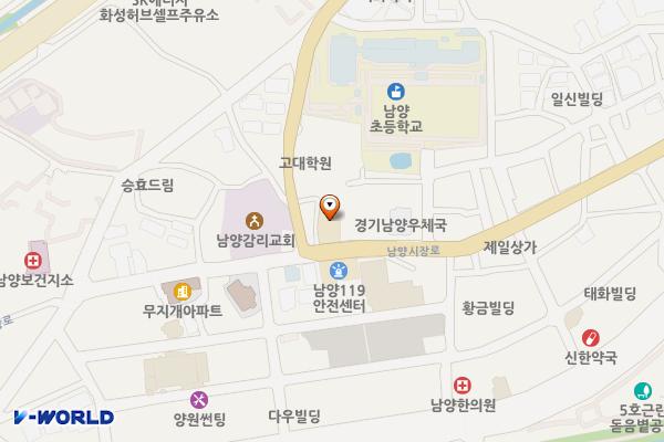 남양파출소 위치 지도 — 경기도 화성시 만세구 남양읍 남양시장로 47 (남양리, 남양지구대)