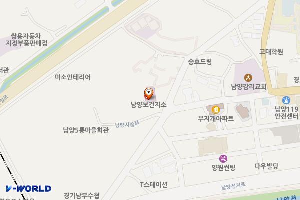 남양보건지소 위치 지도 — 경기도 화성시 만세구 남양읍 남양시장로 25-2 (남양리, 남양보건지소)