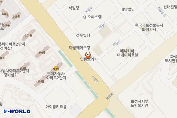 영동빌딩 위치 지도 — 경기도 화성시 만세구 남양읍 시청로 123 (남양리)