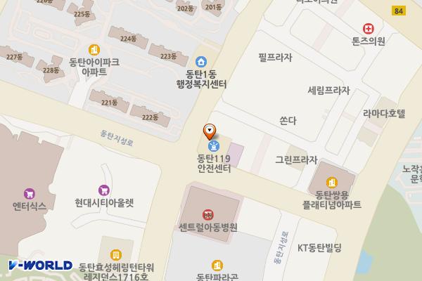 동탄119안전센터-2 위치 지도 — 경기도 화성시 동탄구 동탄반석로 188 (반송동)