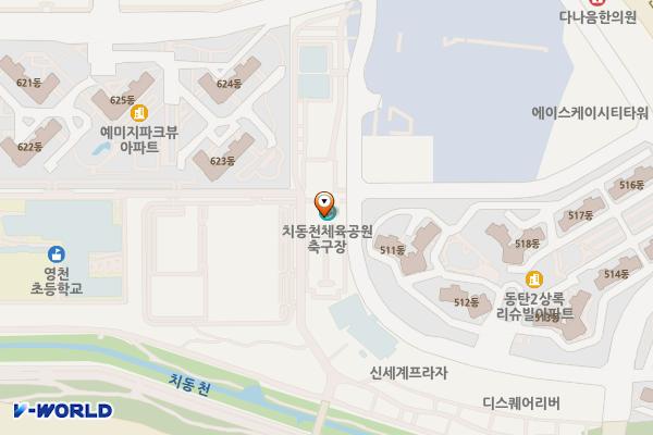 영천체육공원 위치 지도 — 경기도 화성시 동탄구 동탄순환대로29길 38 (영천동)