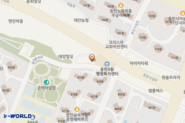 화성동탄3동우체국 위치 지도 — 경기도 화성시 동탄숲속로 69-39