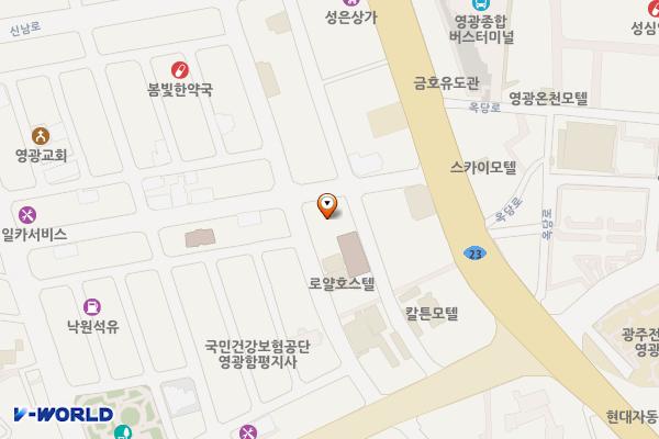 대신지구 제1주차장 위치 지도 — 전라남도 영광군 영광읍 신하리 831-1