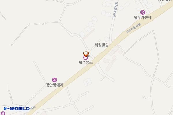 중앙주유소 위치 지도 — 경기도 화성시 만세구 우정읍 기아자동차로 703-1 (화산리)