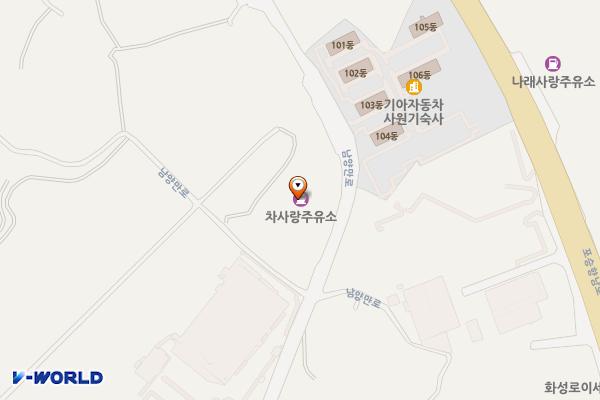 차사랑주유소 위치 지도 — 경기도 화성시 만세구 우정읍 남양만로 565 (이화리)