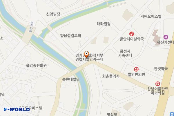 발안파출소 위치 지도 — 경기도 화성시 만세구 향남읍 3.1만세로 1095