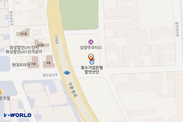 IBK기업은행 발안산단지점 위치 지도 — 경기도 화성시 만세구 향남읍 발안공단로2길 38 (하길리)