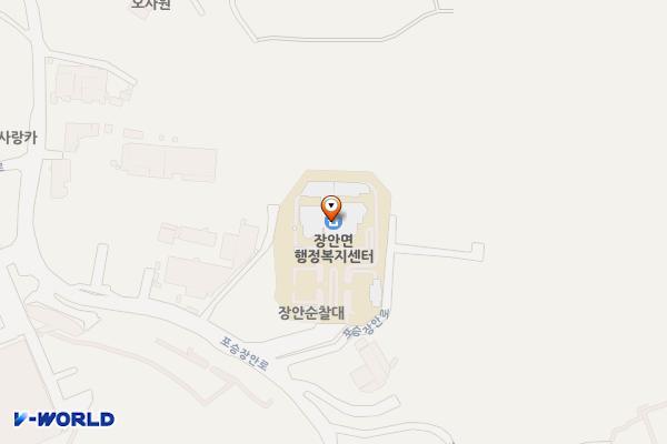장안면사무소 위치 지도 — 경기도 화성시 만세구 장안면 포승장안로 1460-7 (사랑리, 장안면사무소)