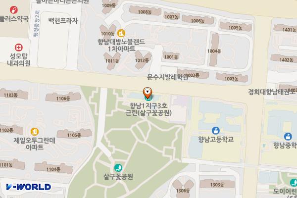 둥지나래어린이도서관 2층 위치 지도 — 경기도 화성시 만세구 향남읍 행정중앙2로 88 (행정리, 화성향남어린이도서관)