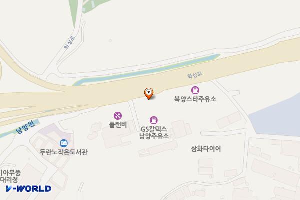 (주)삼진에너지남양주유소(충전소) 위치 지도 — 경기도 화성시 만세구 남양읍 화성로 1412 (북양리)