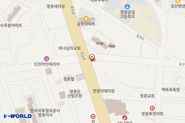 단주로타리∼대신로타리 위치 지도 — 전라남도 영광군 영광읍 옥당로 180~옥당로 123