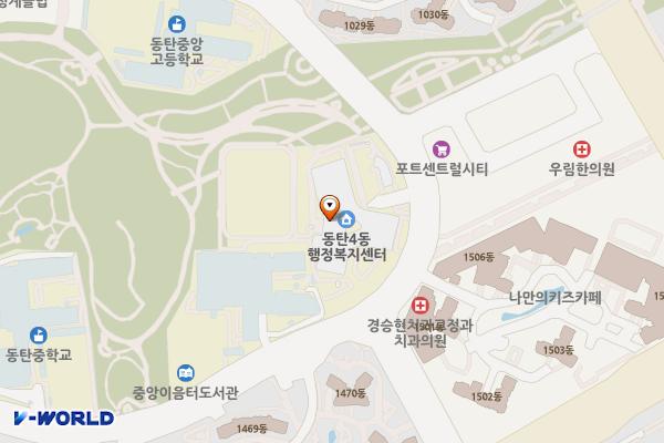 동탄중앙어울림센터 (동탄중앙어울림센터 수영장 1층) 위치 지도 — 경기도 화성시 동탄구 동탄대로시범길 133 (청계동, 동탄중앙어울림센터, 동탄4동 행정복지센터)
