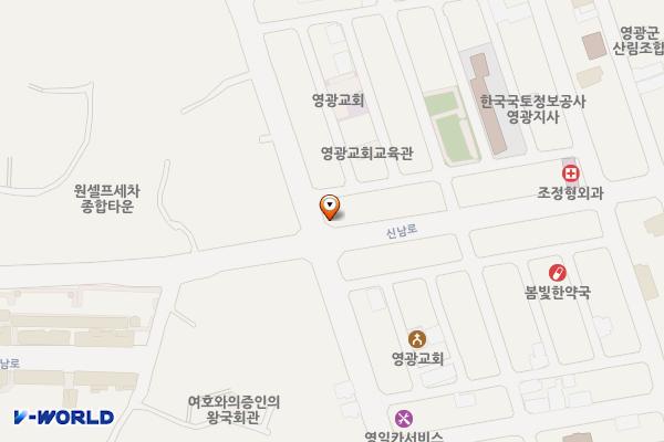 신남로 주차장 위치 지도 — 전라남도 영광군 영광읍 신남로 135~신남로 203