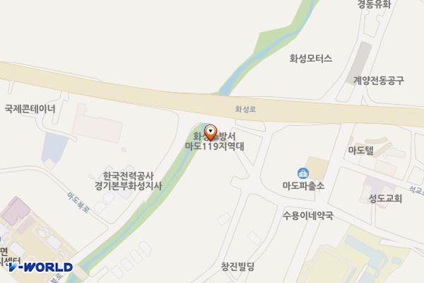 마도지역대 위치 지도 — 경기도 화성시 만세구 마도면 화성로 770-3 (석교리)