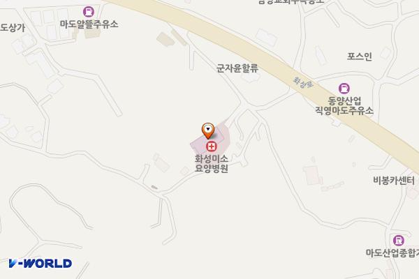 화성미소요양병원 위치 지도 — 경기도 화성시 만세구 마도면 화성로 848-15 (두곡리)