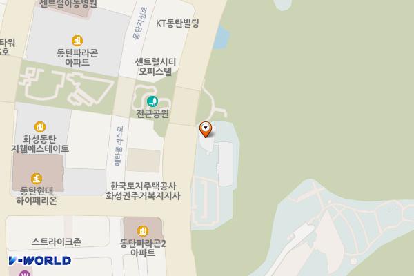 반석산에코스쿨 위치 지도 — 경기도 화성시 동탄구 노작로 158 (반송동, 화성동탄 신도시 홍보관)